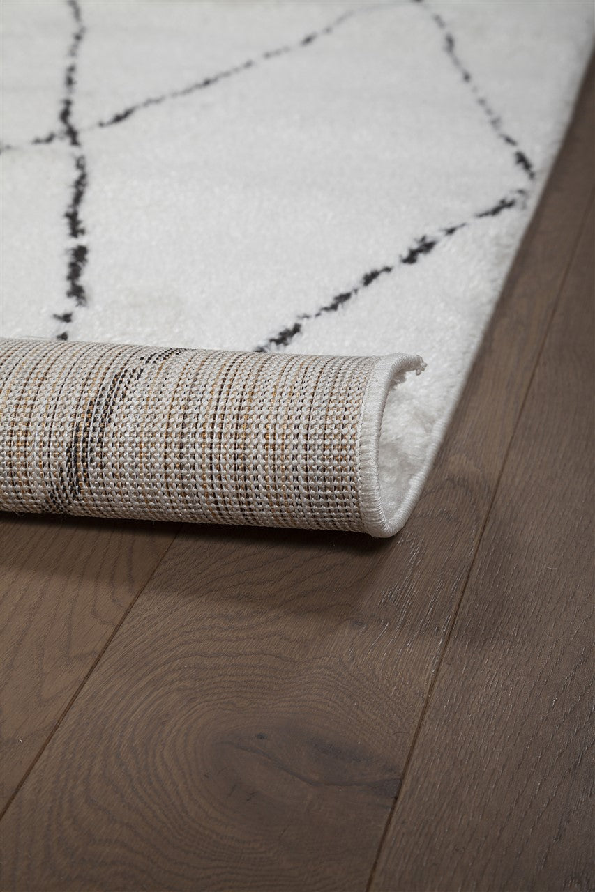 Tappeto Shaggy Tribe Soft C stile moderno rombi