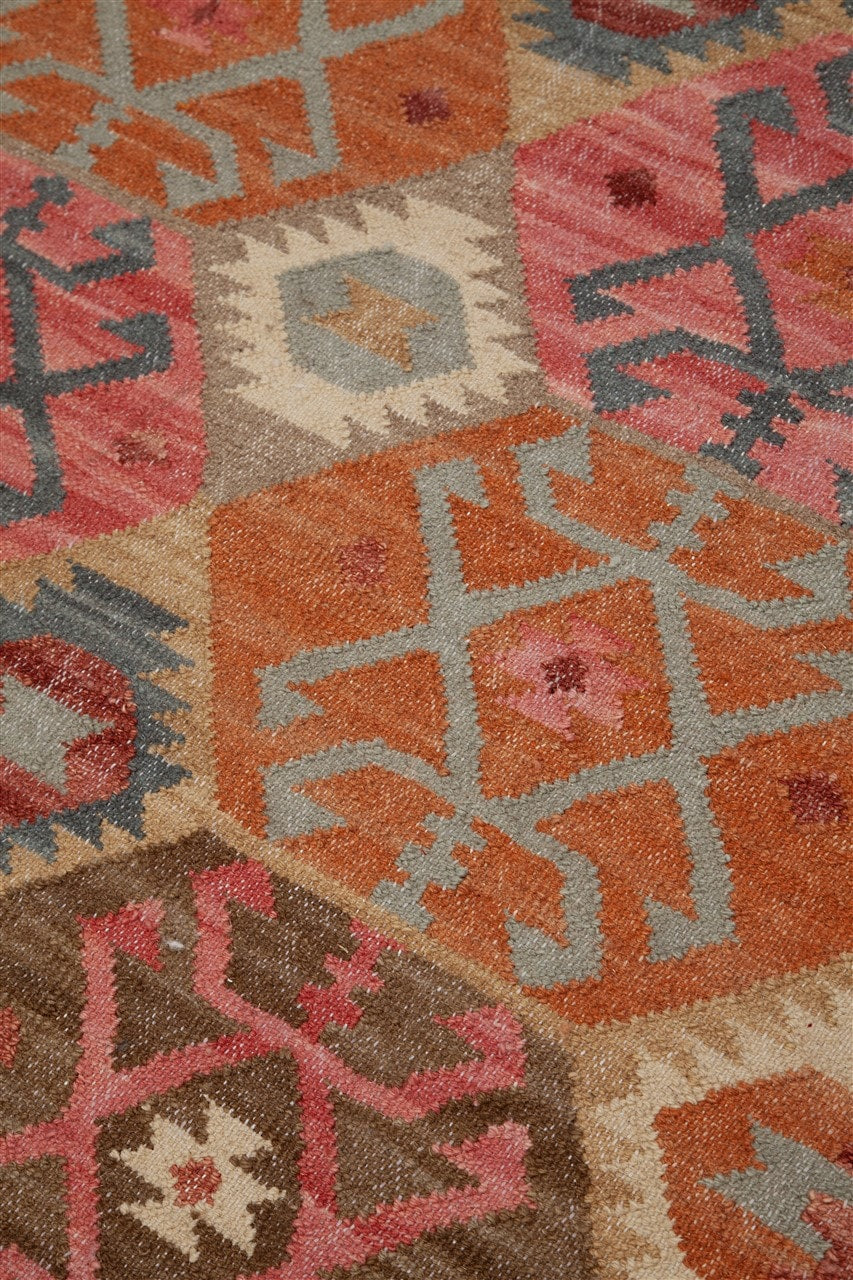 Tappeto etnico Kilim Kaban lana intrecciata a mano