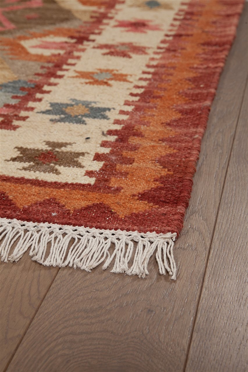 Tappeto etnico Kilim Kaban lana intrecciata a mano