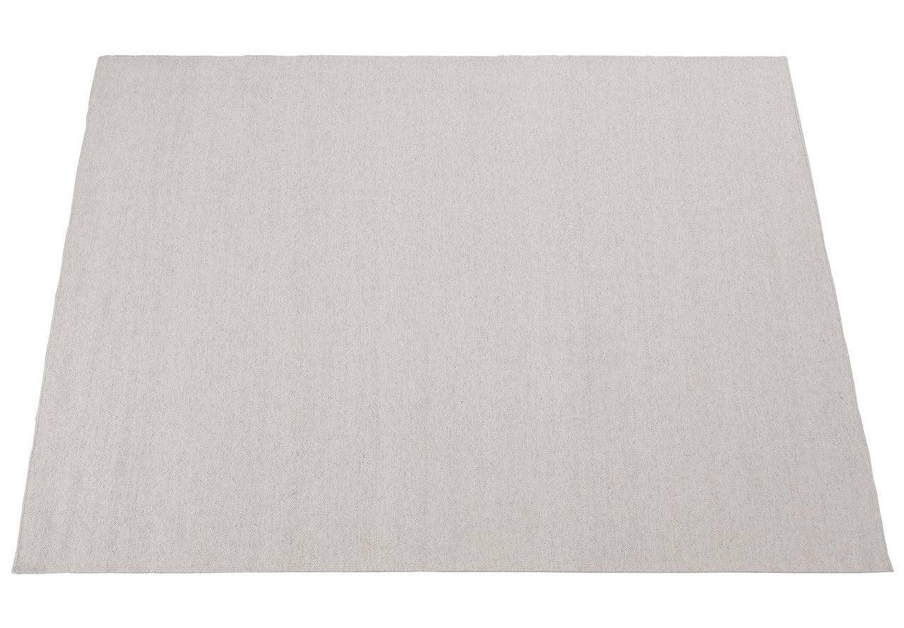 Tappeto Bianco in Lana - Realizzato a Mano - Tinta Unita | Ideale per Soggiorno, Sala da Pranzo, Camera da Letto