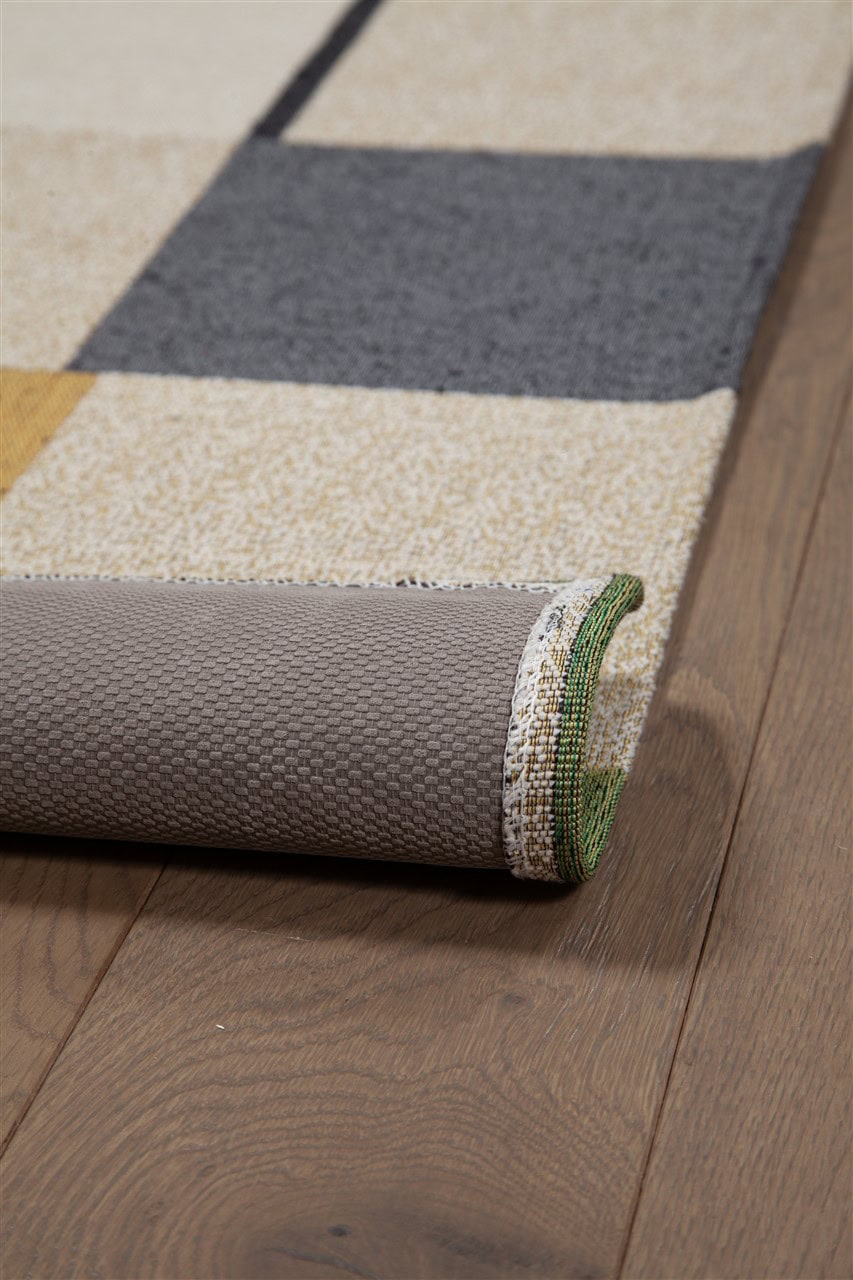 Tappeto Passatoia per la Cucina in Cotone Jaques Verde-Blu | Design Moderno, Antiscivolo e Resistente
