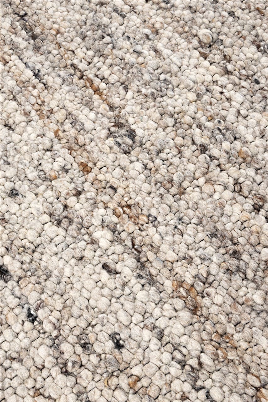 Tappeto Berger in Lana Marrone - Realizzato a mano - Effetto Ciottoli 3D Morbido