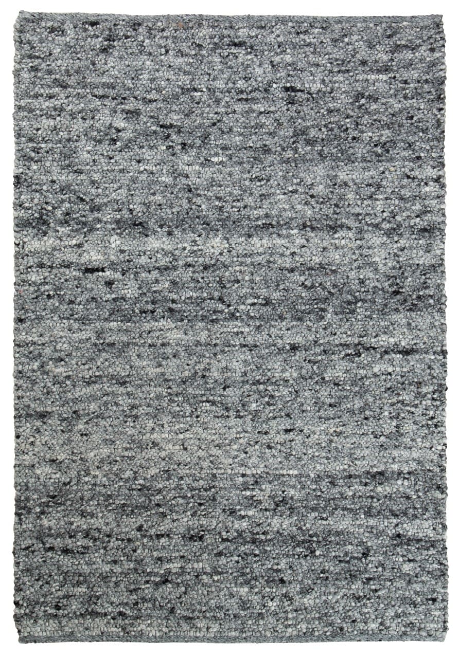 Tappeto Berger in Lana Grigio scuro - Realizzato a mano - Effetto Ciottoli 3D Morbido