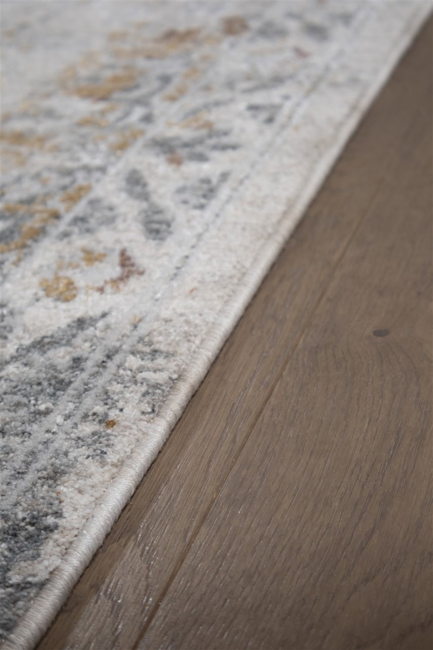 Tappeto Vintage Wellington Cream Silver – Design Classico in Velluto - CarpetLiving