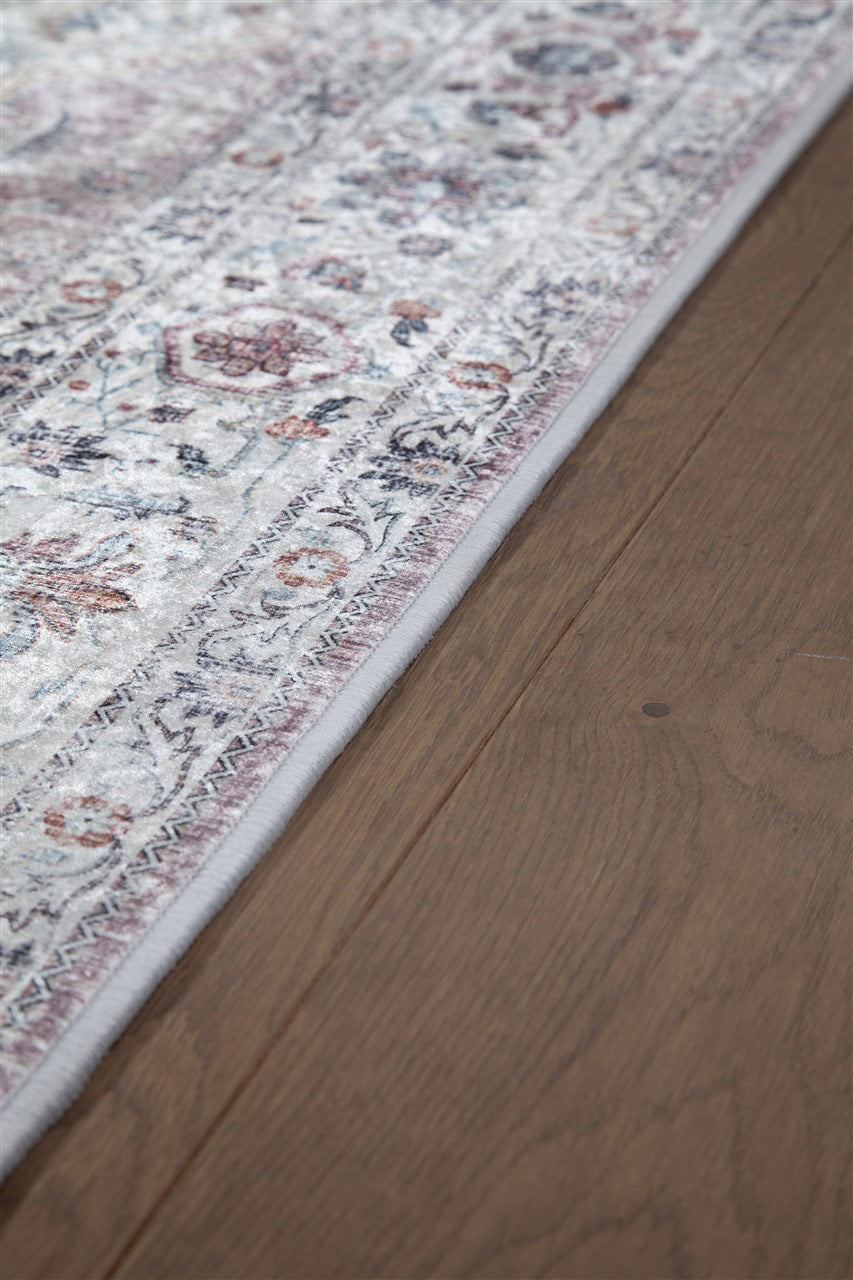 Tappeto Lavabile Stile Orientale Vintage - Design Grigio