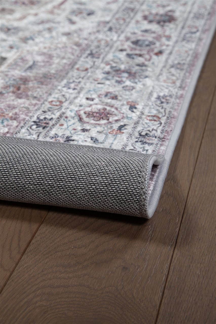 Tappeto Lavabile Stile Orientale Vintage - Design Grigio