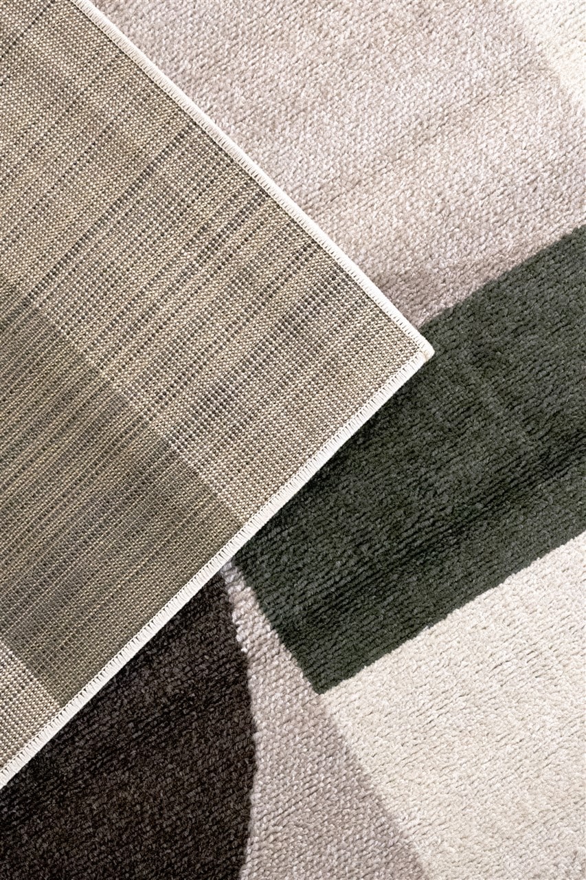 Tappeto Moderno BROOKLYN A Marrone Verde | Stile Geometrico