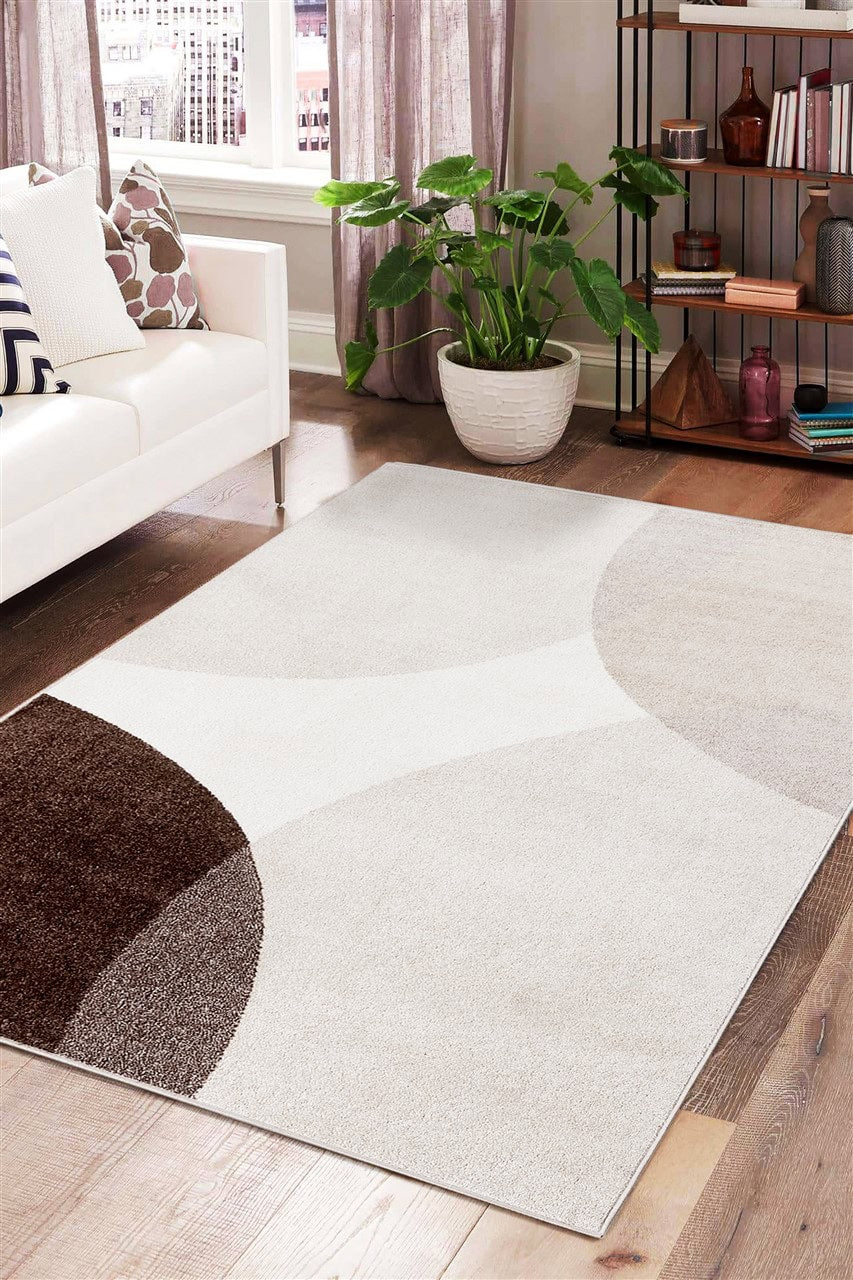 Tappeto Moderno NEMO CIRCLES MULTI NATURAL - CarpetLiving