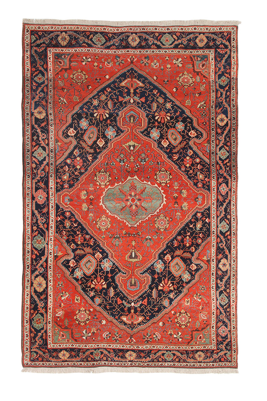 Authentic Antique Persian Farahan Rug | Hand-Knotted 210x130cm
