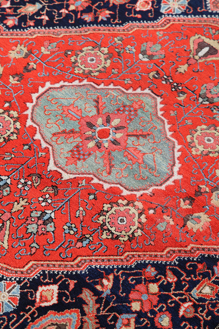Authentic Antique Persian Farahan Rug | Hand-Knotted 210x130cm