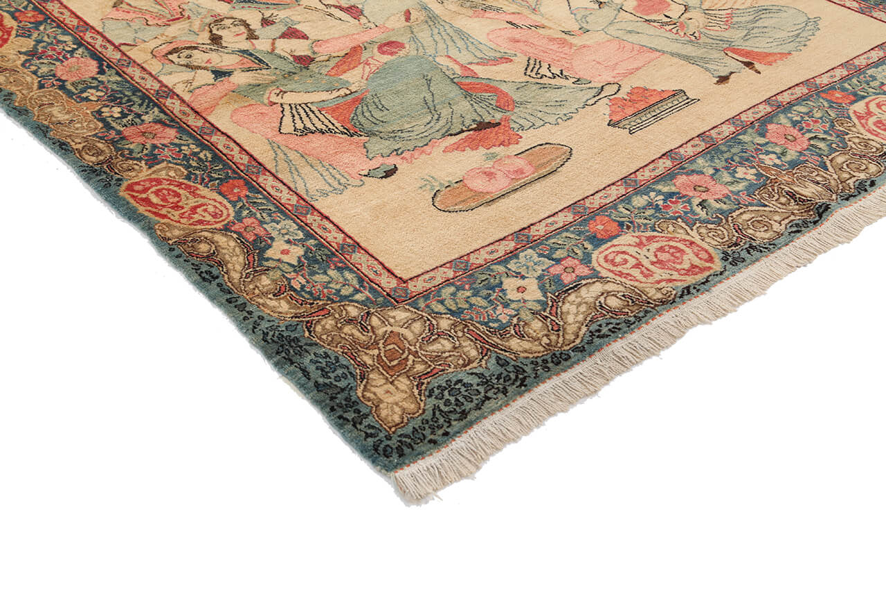 Authentic Antique Persian Farahan Rug | Hand-Knotted 210x135cm