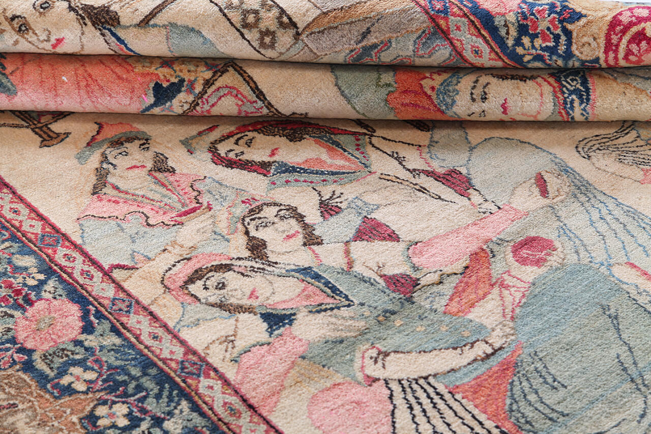 Authentic Antique Persian Farahan Rug | Hand-Knotted 210x135cm