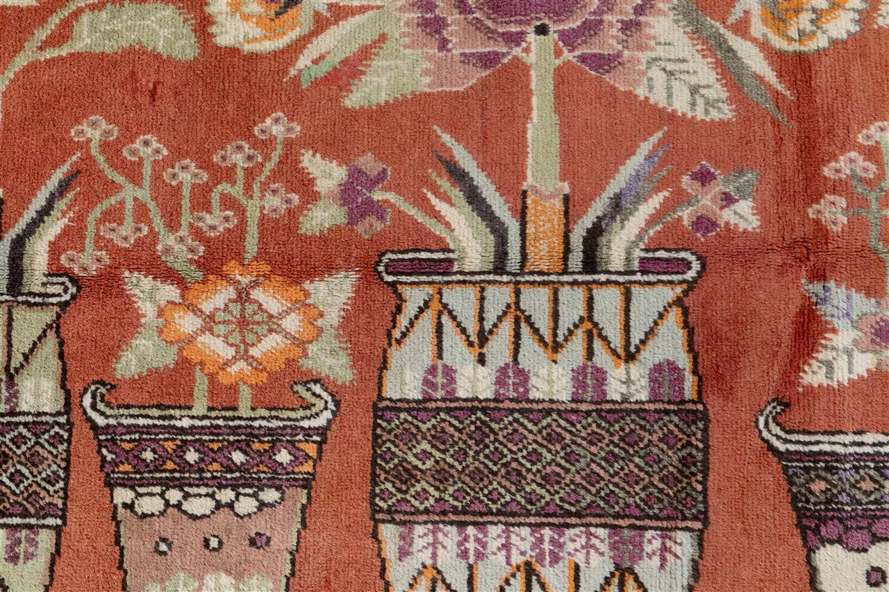 Tappeto Antico Samarcanda Autentico in Lana - 253 x 144 cm