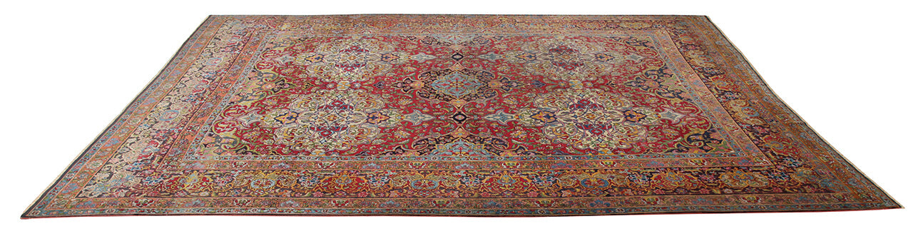 Tappeto Kerman Antico Persiano Autentico | Annodato a Mano 410x300cm