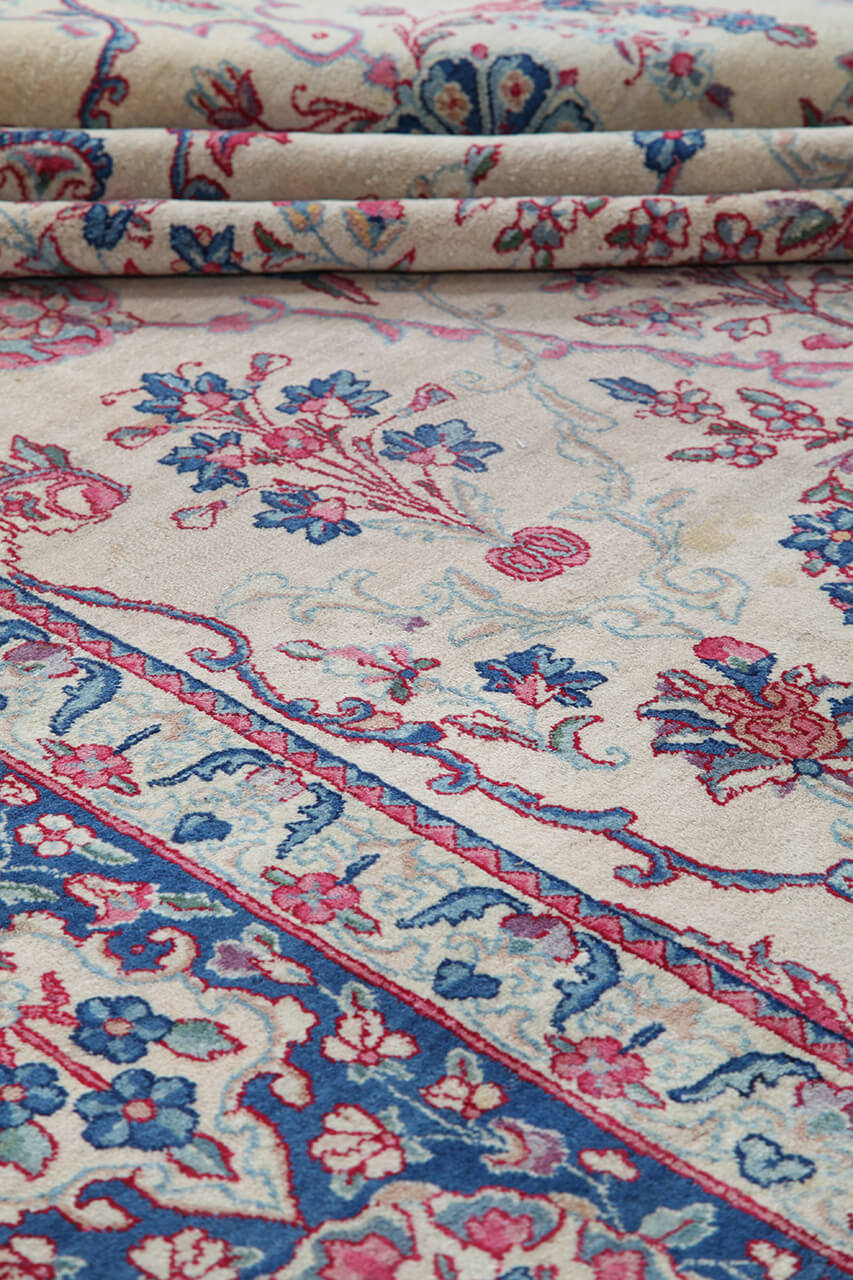 Tappeto Kerman Antico Persiano Autentico | Annodato a Mano 405x291cm