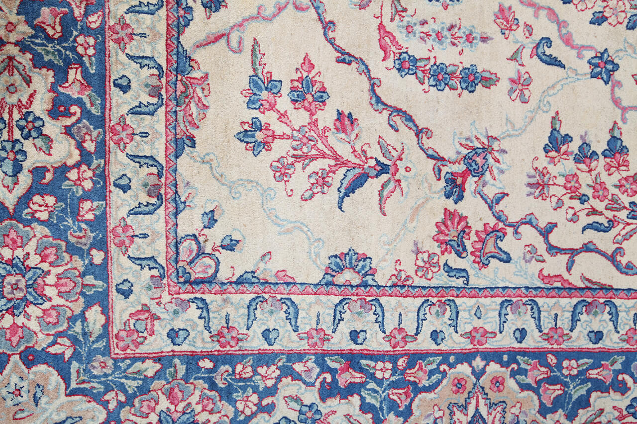 Tappeto Kerman Antico Persiano Autentico | Annodato a Mano 405x291cm