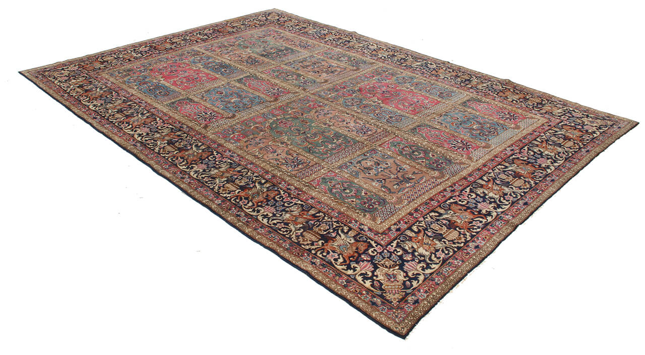 Tappeto Kerman Antico Persiano Autentico | Annodato a Mano 330x240cm