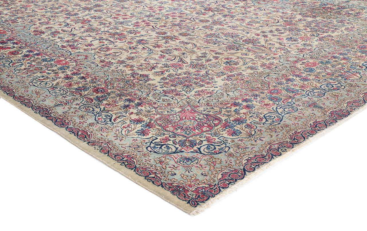 Tappeto Kerman Antico Persiano Autentico | Annodato a Mano 307x240cm