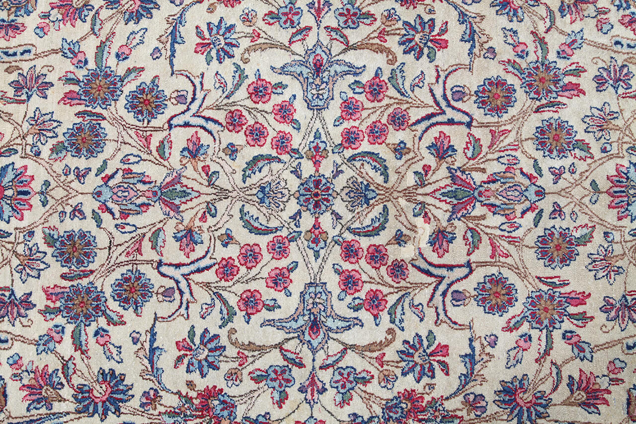 Tappeto Kerman Antico Persiano Autentico | Annodato a Mano 307x240cm