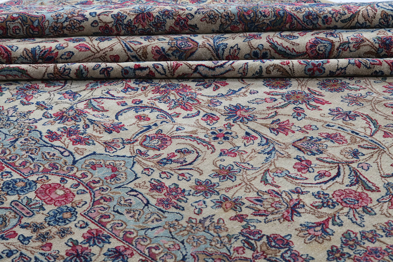 Tappeto Kerman Antico Persiano Autentico | Annodato a Mano 307x240cm