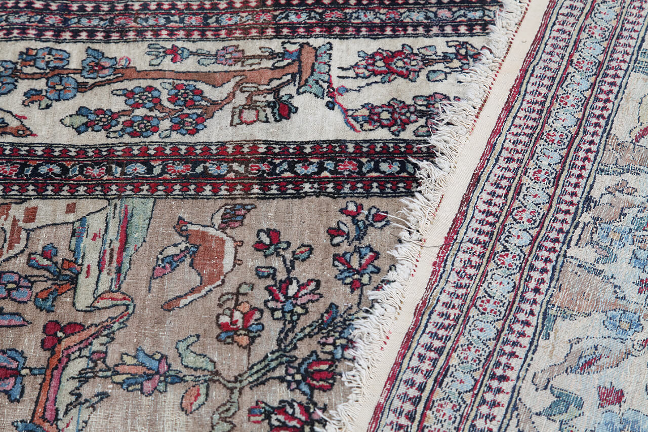 Authentic Antique Persian Isfahan Rug | Hand-Knotted 200x130cm