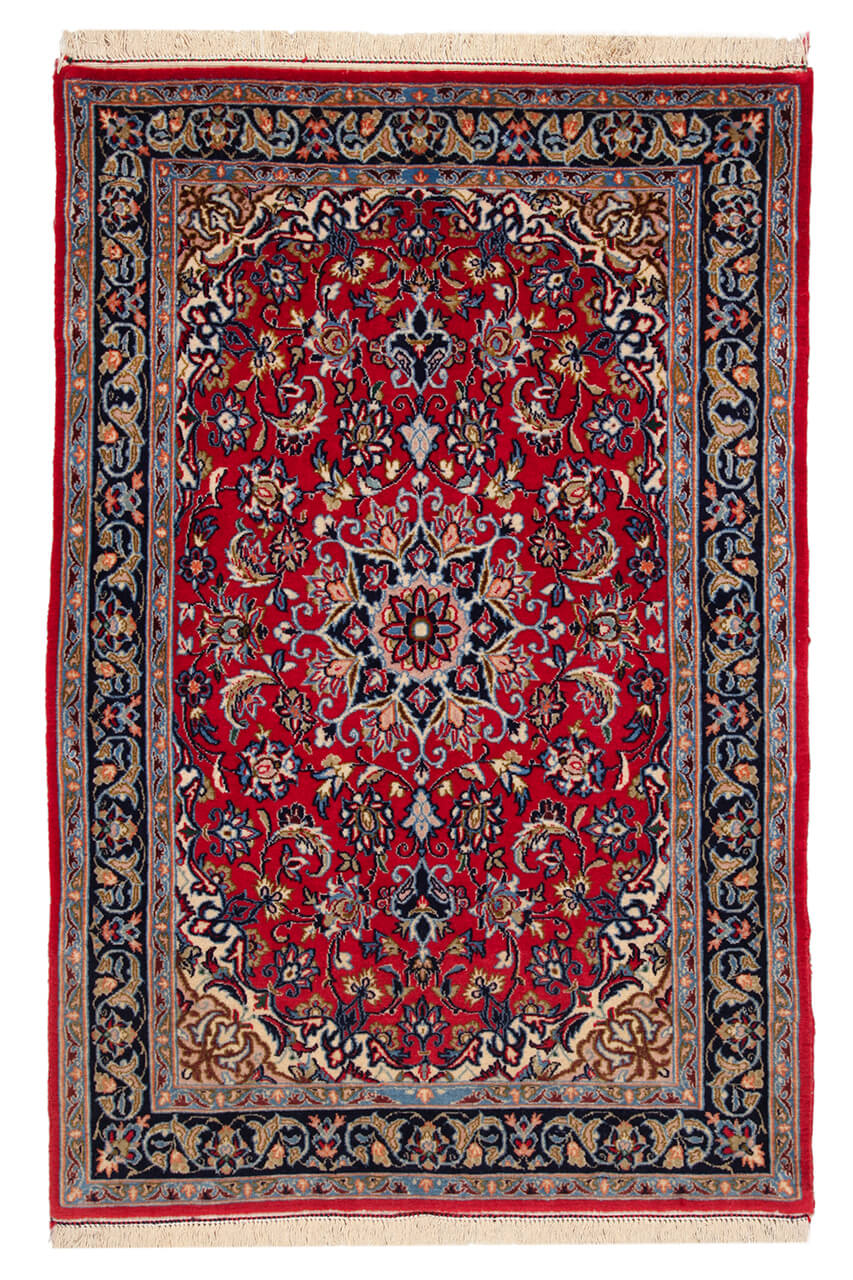 Persian Isfahan Silk & Wool Rug 105_70 cm