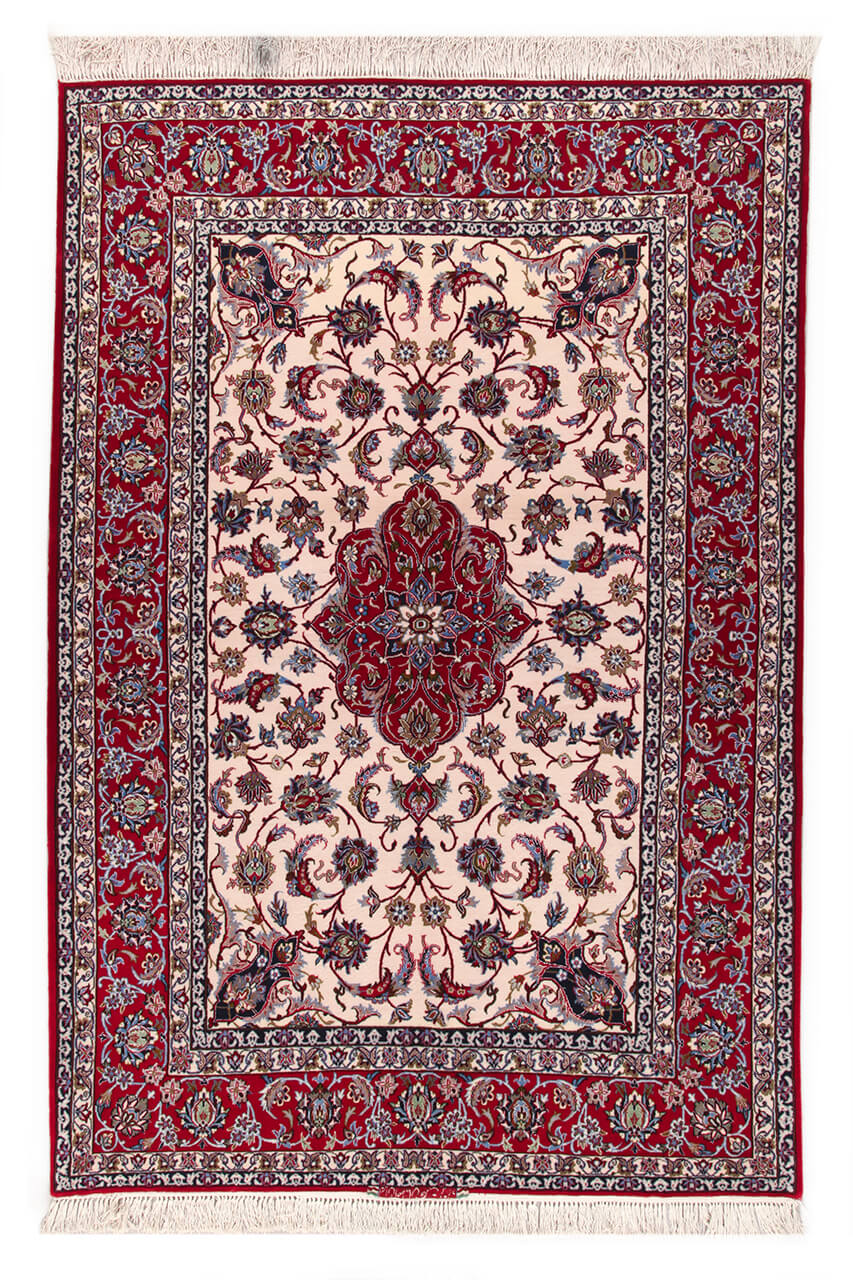 Persian Isfahan Silk & Wool Rug 233_154 cm