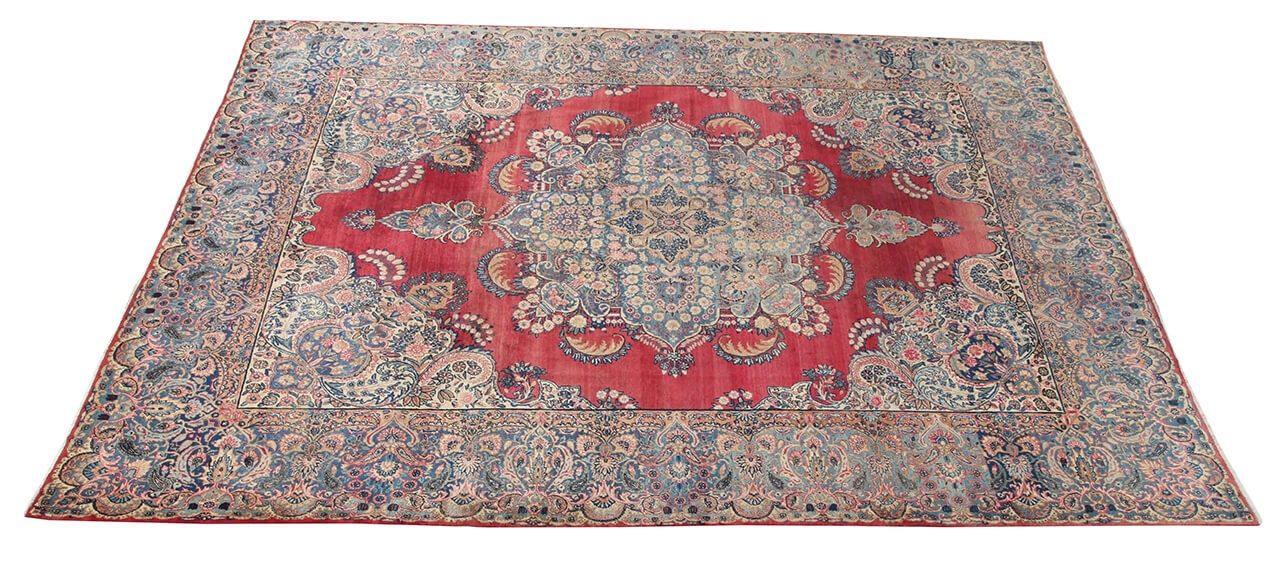 Tappeto Kerman Antico Persiano Autentico | Annodato a Mano 350x280cm