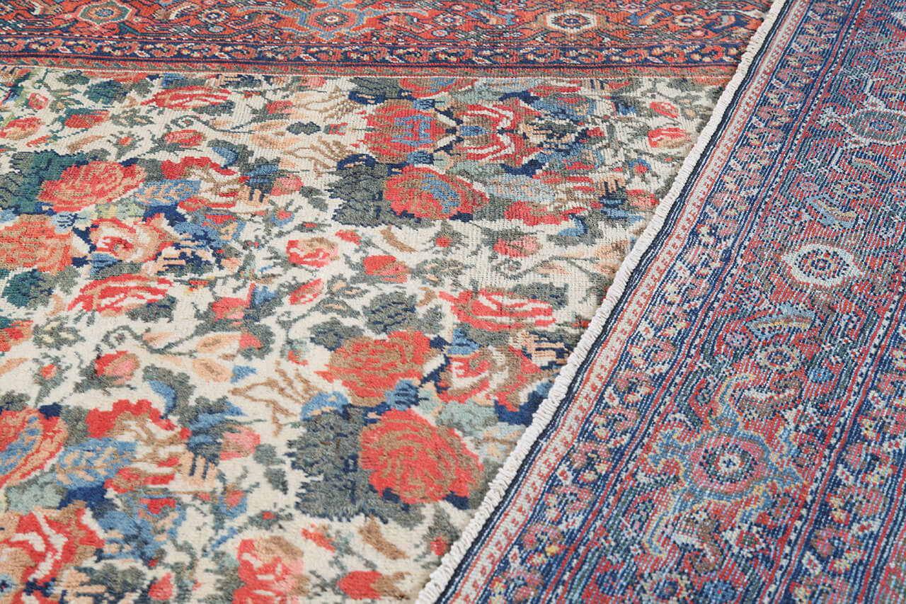 Tappeto Mahal Antico Persiano Autentico | Annodato a Mano 335x235cm