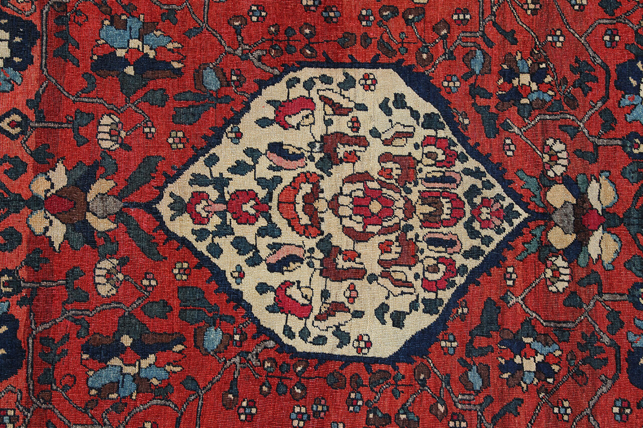 Tappeto Isfahan Antico Persiano Autentico | Annodato a Mano 195x140cm