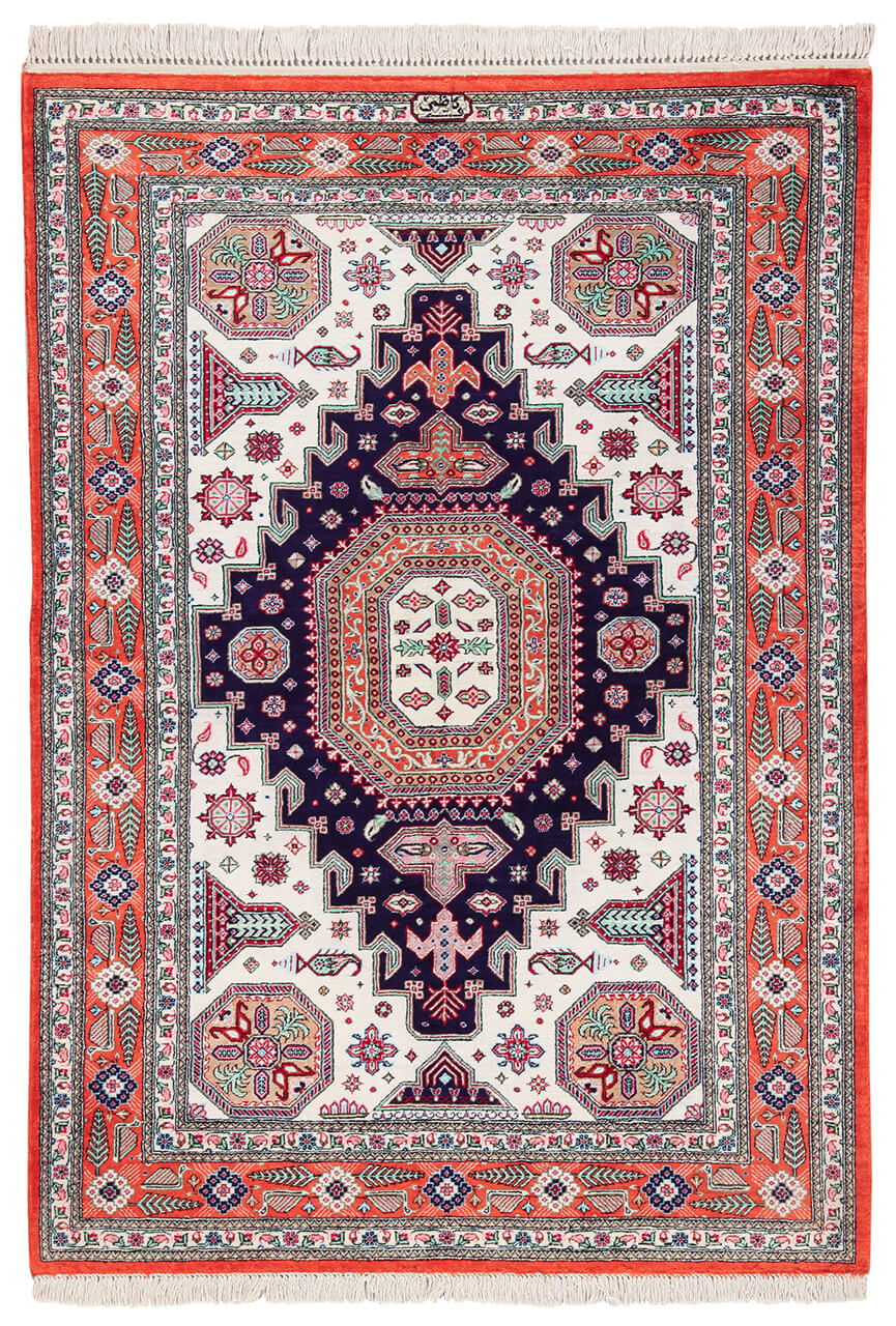 Persian Qum Silk Rug 115_80 cm