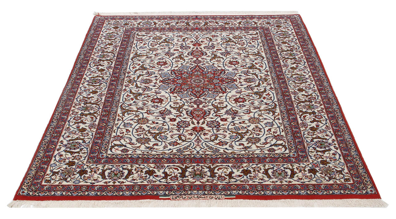 Persian Isfahan Silk & Wool Rug 225_154 cm