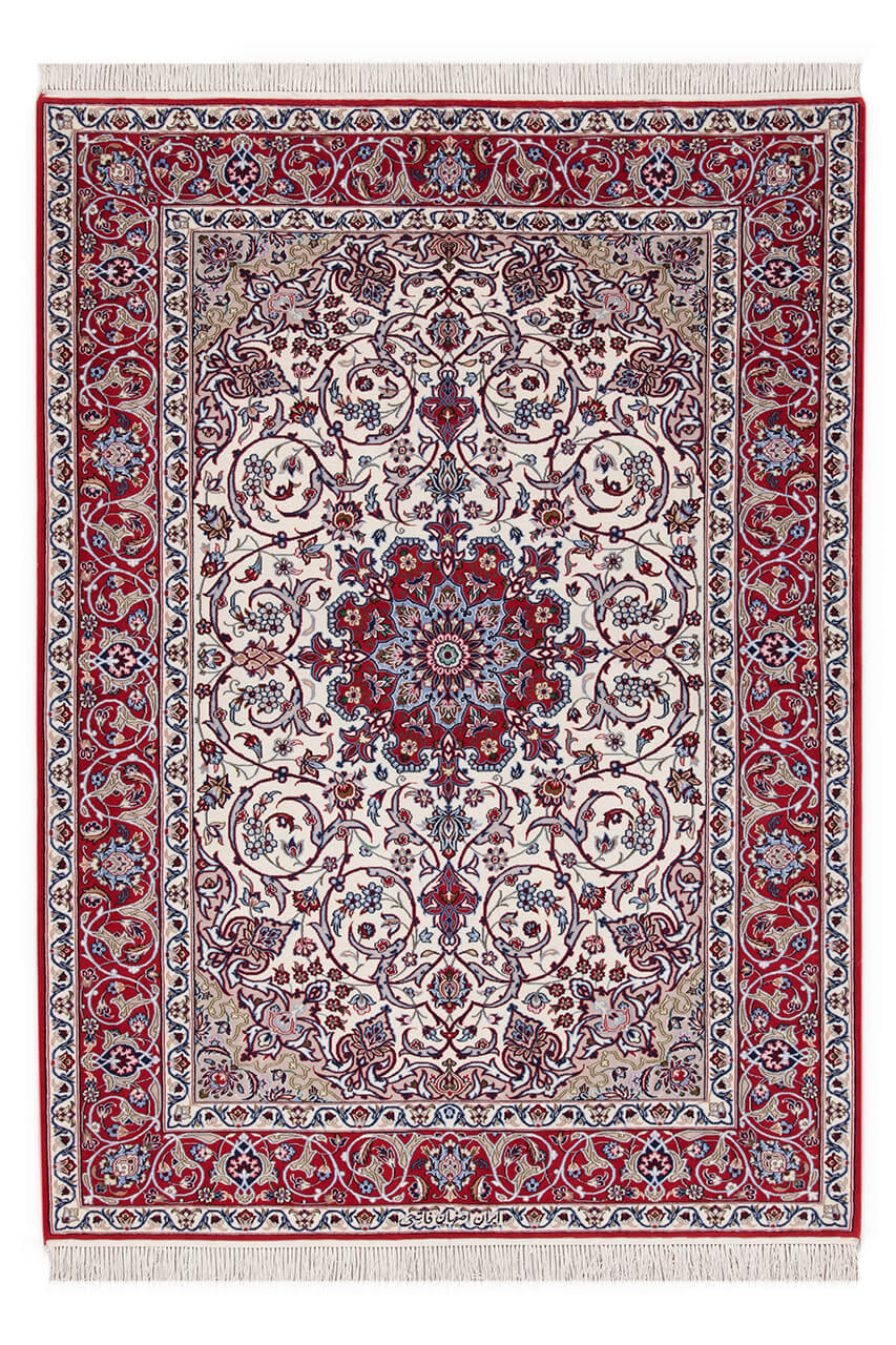 Persian Isfahan Silk & Wool Rug 183_134 cm