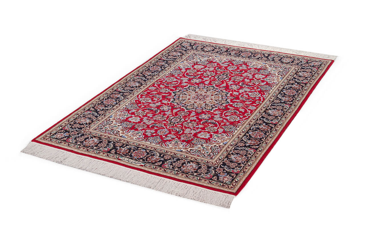 Persian Isfahan Silk & Wool Rug 163_112 cm