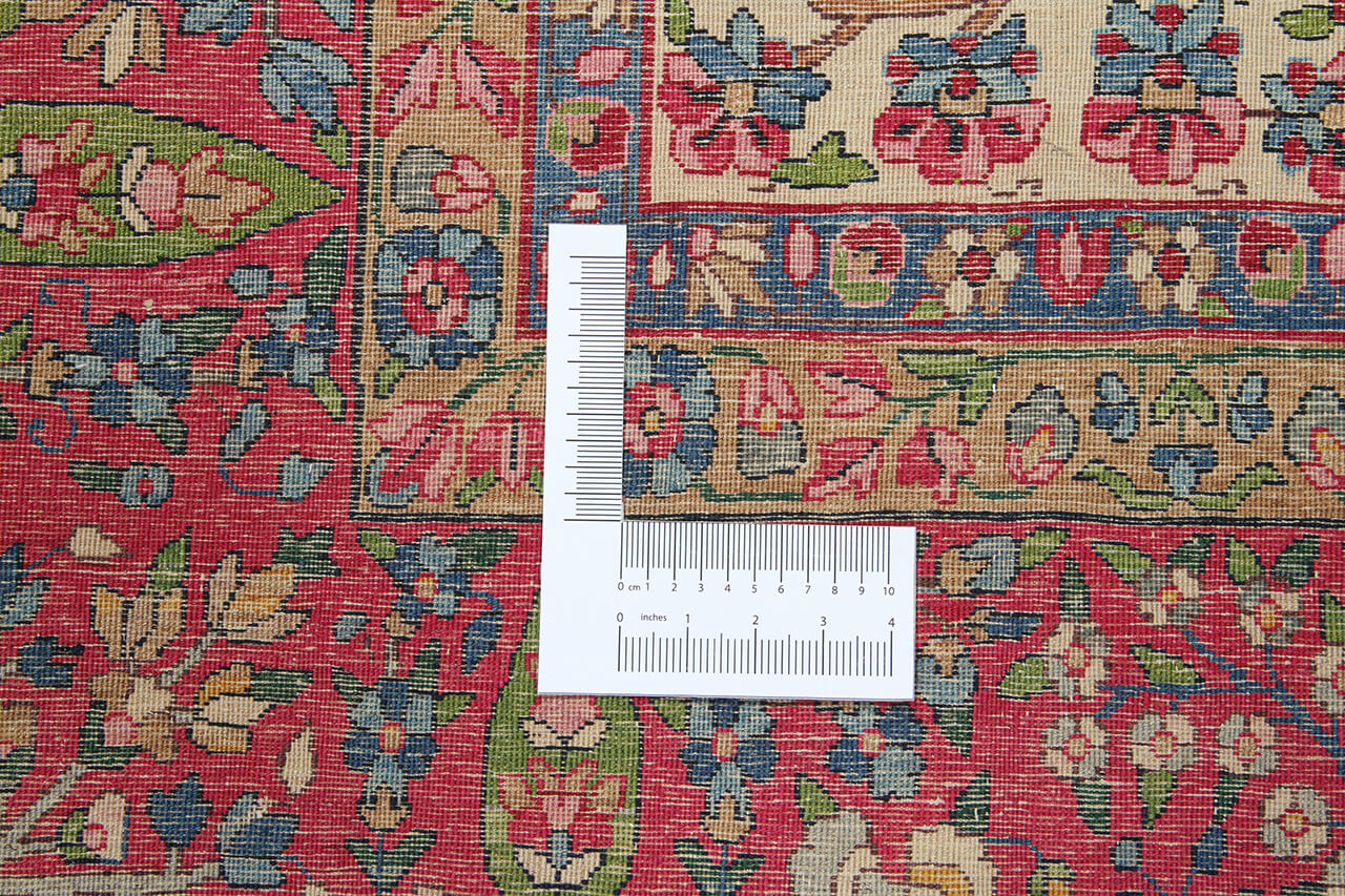 Tappeto Kerman Antico Persiano Autentico | Annodato a Mano 365x260cm