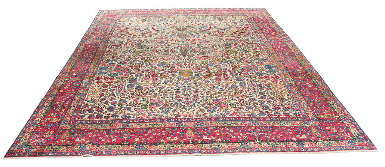 Tappeto Kerman Antico Persiano Autentico | Annodato a Mano 365x260cm