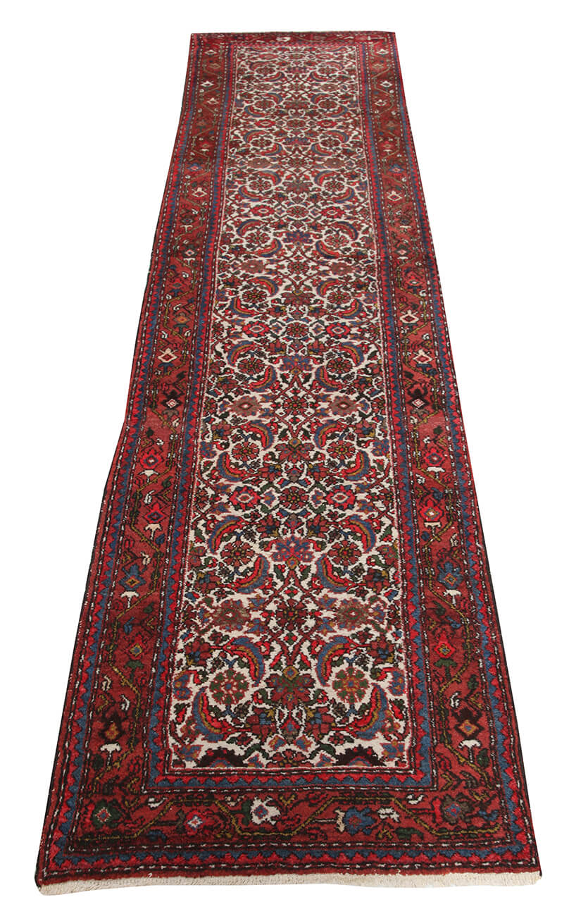 Authentic Antique Persian Malayer Rug | Hand-Knotted 380x85cm