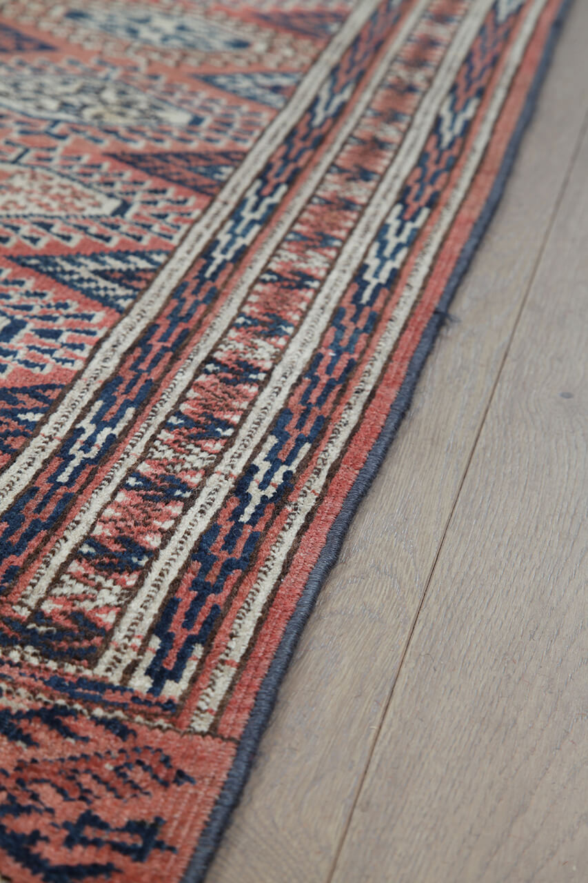 Antique Bouchara Oriental Rug: Authentic Turkmen Rug 339x226cm