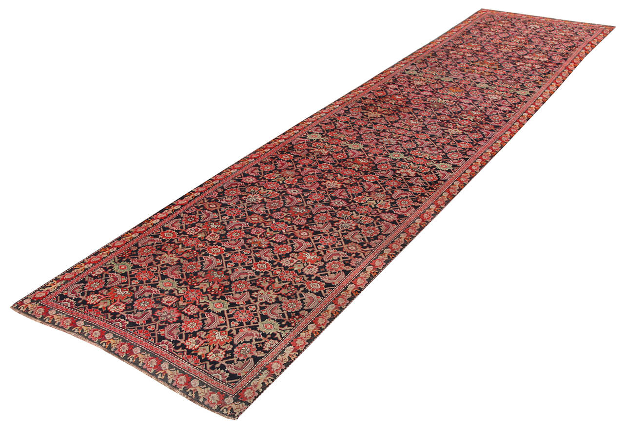 Authentic Antique Persian Malayer Rug | Hand-Knotted 450x105cm