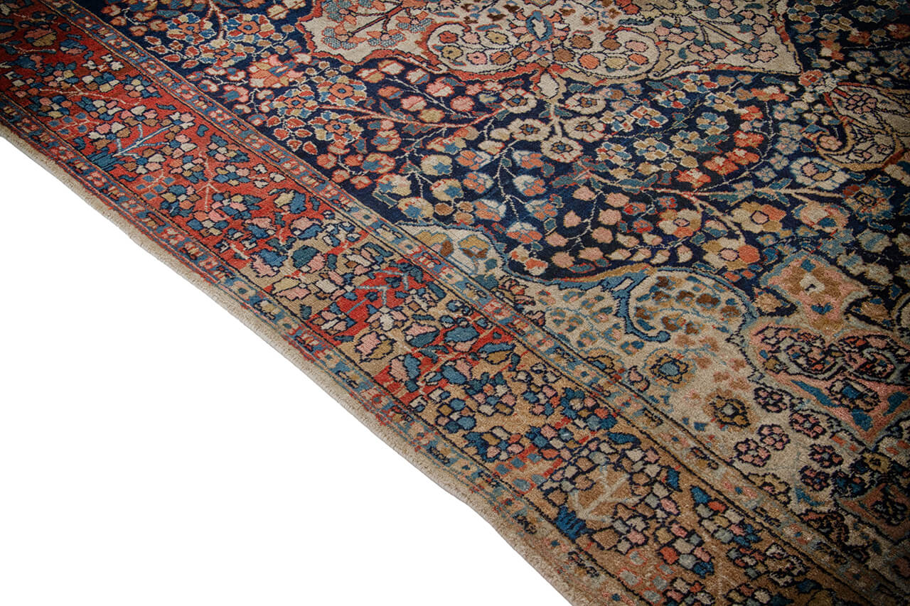 Authentic Antique Persian Farahan Rug | Hand-Knotted 207x137cm