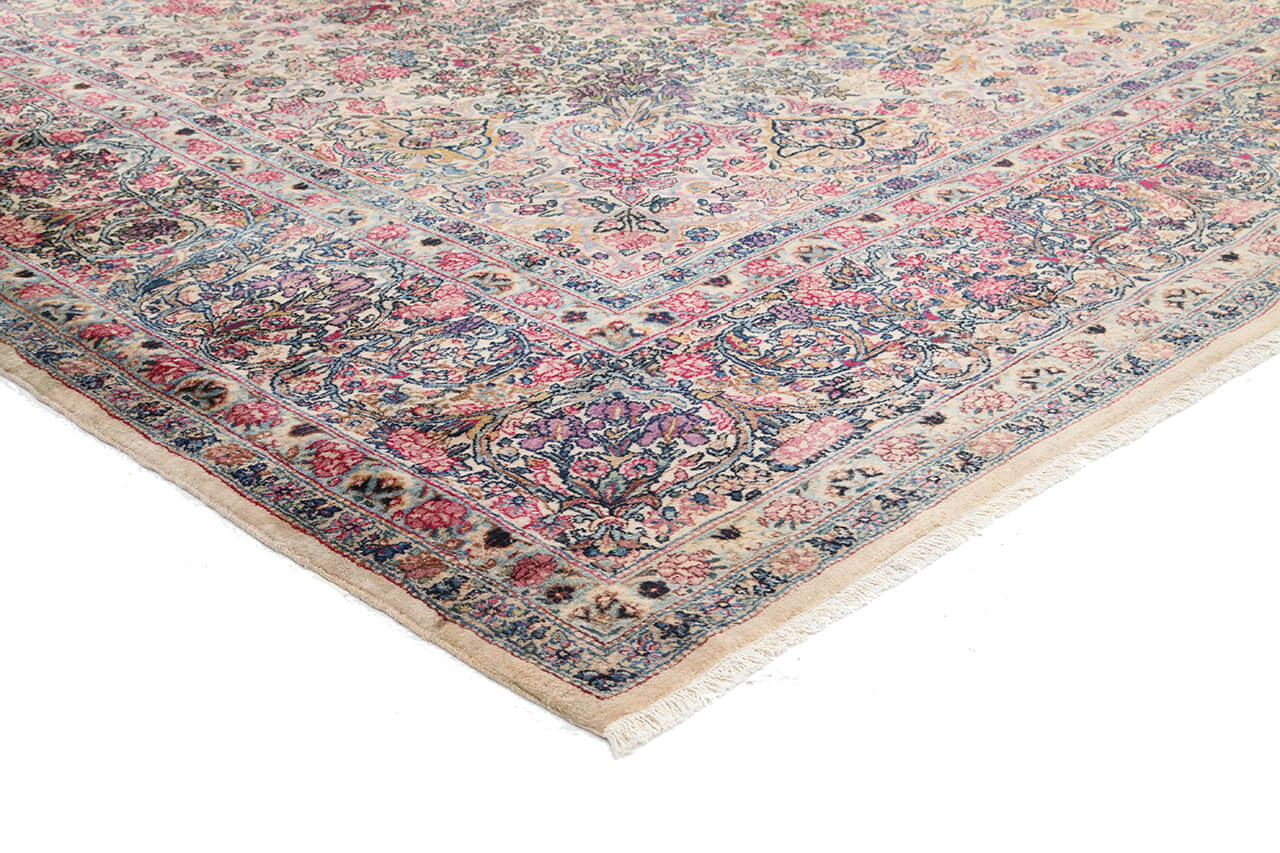 Tappeto Kerman Antico Persiano Autentico | Annodato a Mano 355x260cm