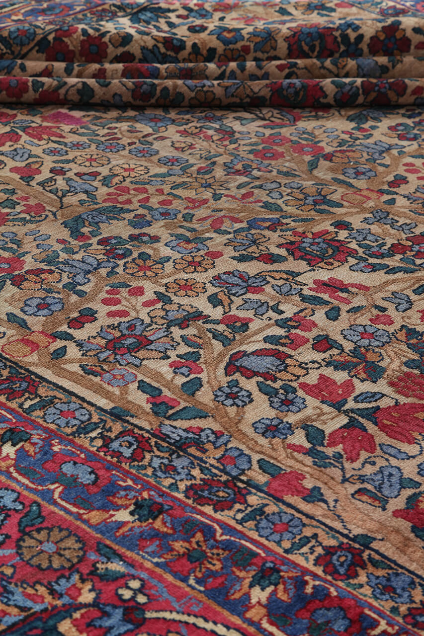 Tappeto Kerman Antico Persiano Autentico | Annodato a Mano 485x360cm