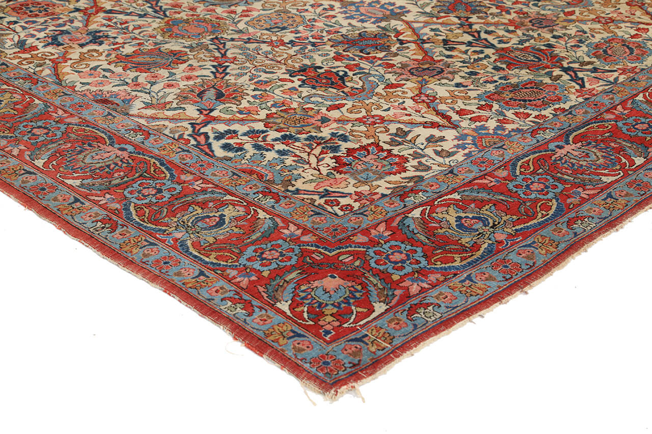 Tappeto Isfahan Antico Persiano Autentico | Annodato a Mano 305x210cm