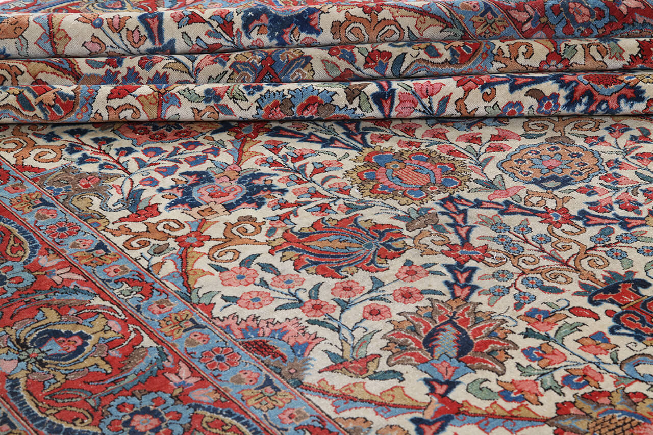 Tappeto Isfahan Antico Persiano Autentico | Annodato a Mano 305x210cm