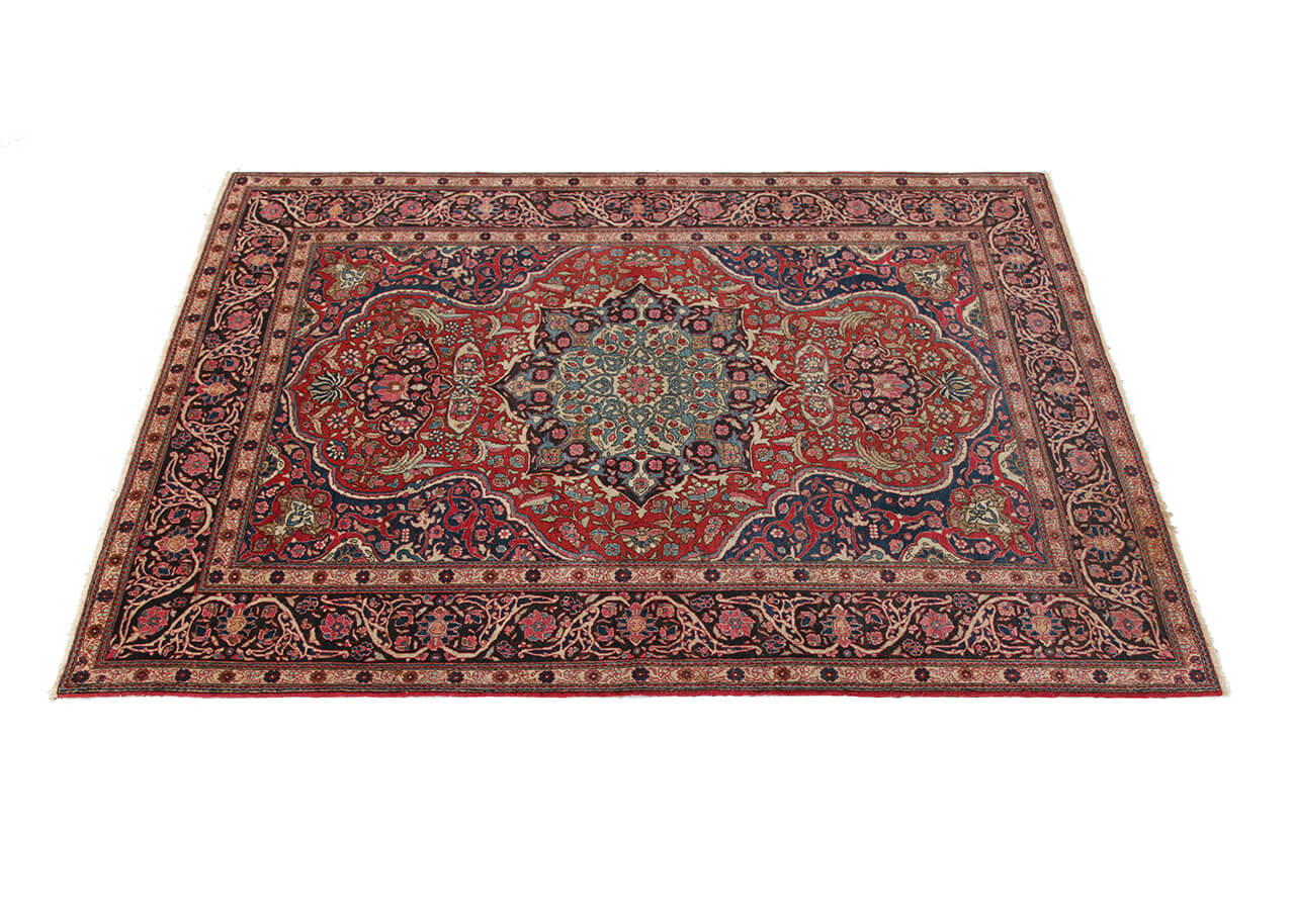 Authentic Antique Persian Isfahan Rug | Hand-Knotted 211x152cm