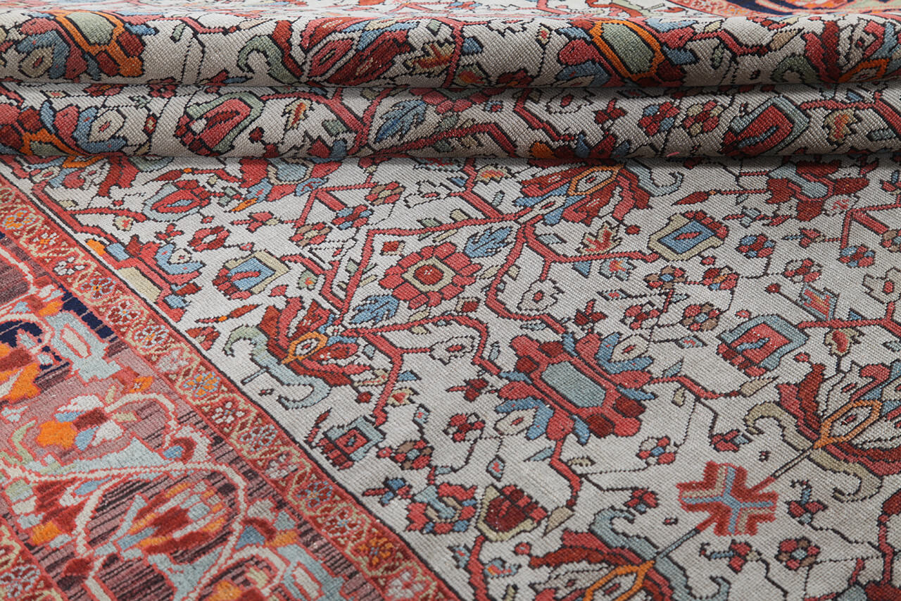 Authentic Antique Persian Farahan Rug | Hand-Knotted 187x127cm