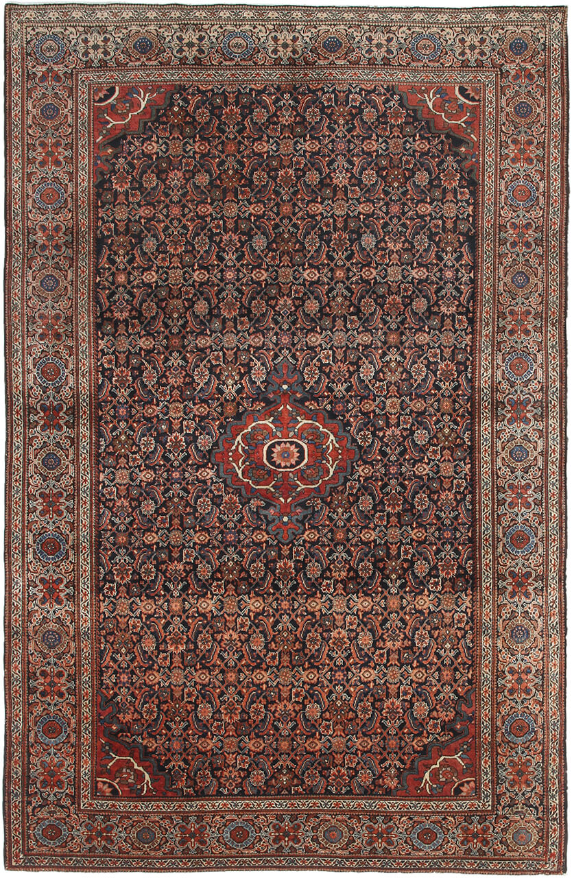 Authentic Antique Persian Farahan Rug | Hand-Knotted 200x130cm