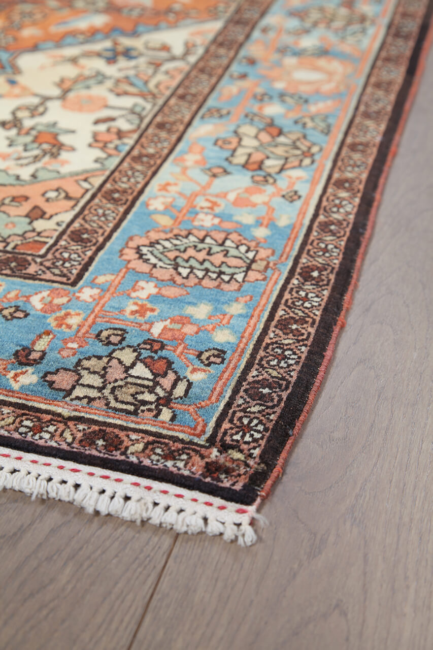 Authentic Antique Persian Farahan Rug | Hand-Knotted 204x130cm