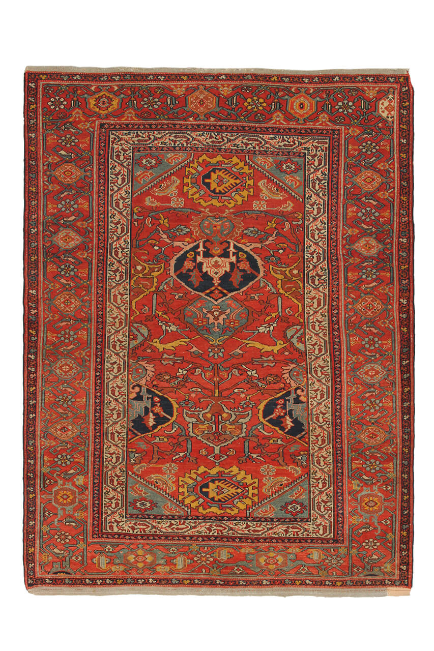 Authentic Antique Persian Farahan Rug | Hand-Knotted 189x144cm
