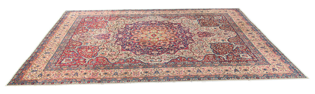 Tappeto Kerman Antico Persiano Autentico | Annodato a Mano 397x291cm